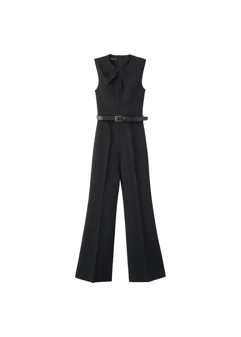 Black Blouse With Asymmetrical Neckline, Black, large image number 6