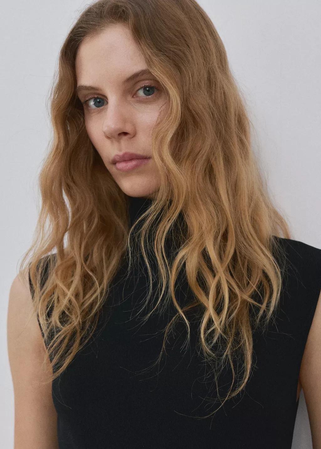 Black Contrast-Bodice Long Jumpsuit, Black, large image number 4