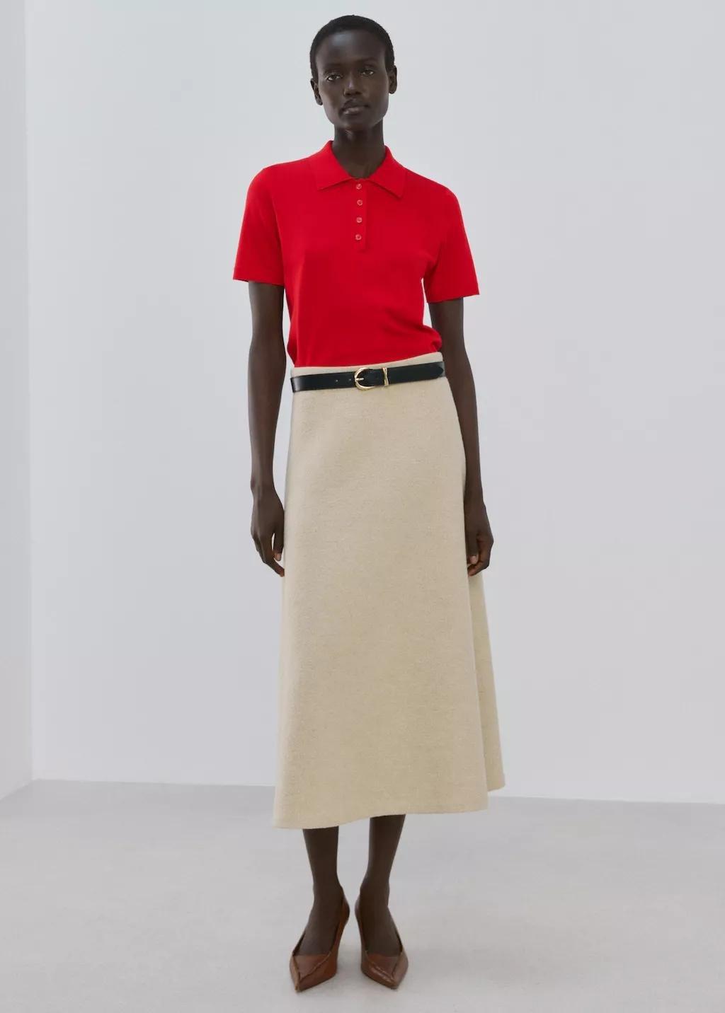 Red Polo Neck Sweater, 0201_70, medium