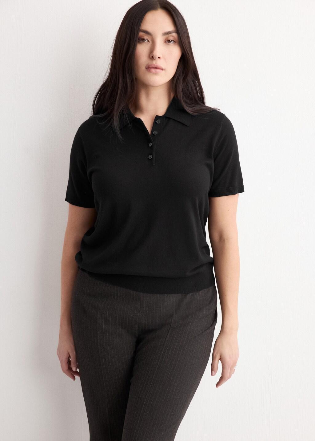 Black Polo Neck Sweater, 0201_99, large image number 6