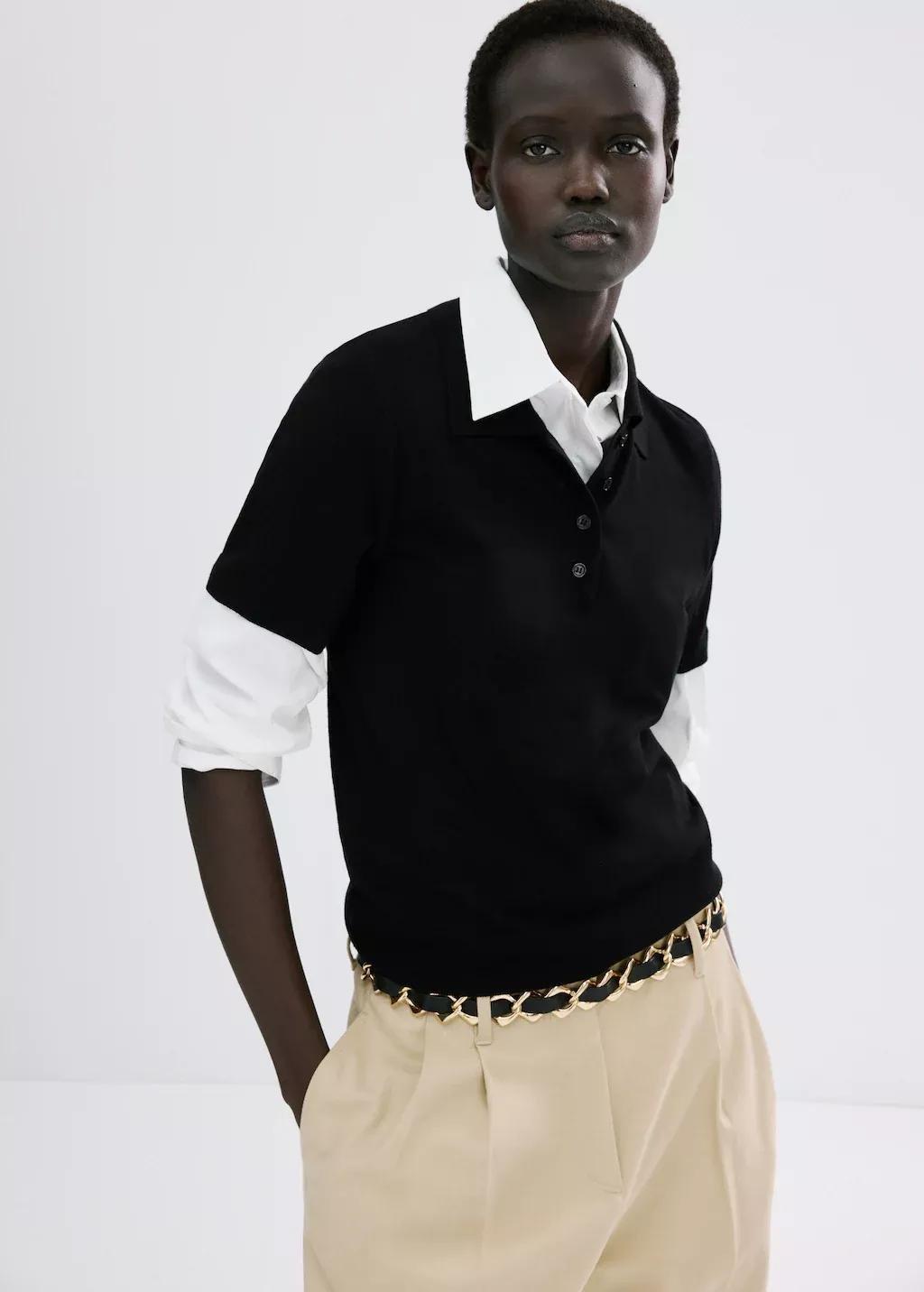 Black Polo Neck Sweater, 0201_99, large image number 7