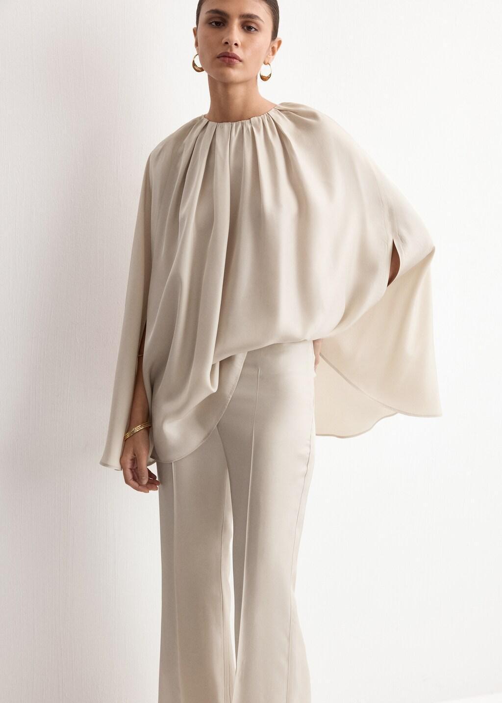 Grey Lt Pastel High-Waist Straight Trousers, Light Pastel Grey, large image number 4