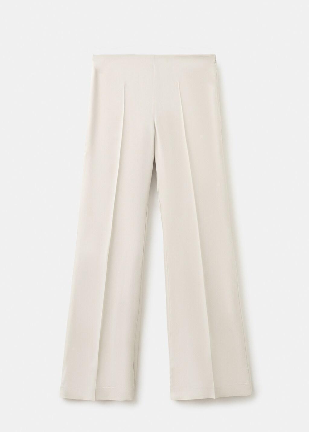 Grey Lt Pastel High-Waist Straight Trousers, Light Pastel Grey, large image number 7