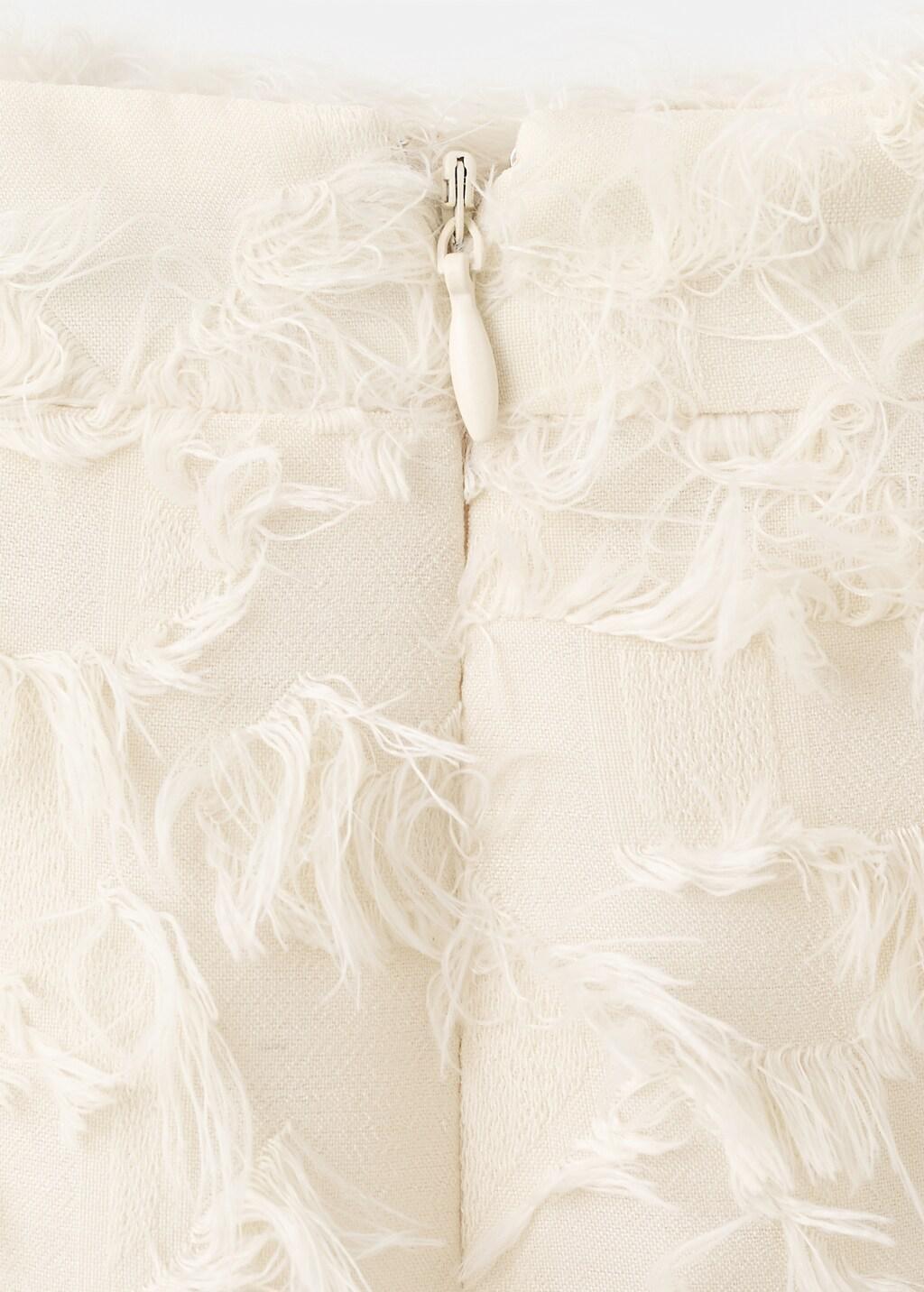 Beige Fancy Pencil Skirt, Light Beige, large image number 1