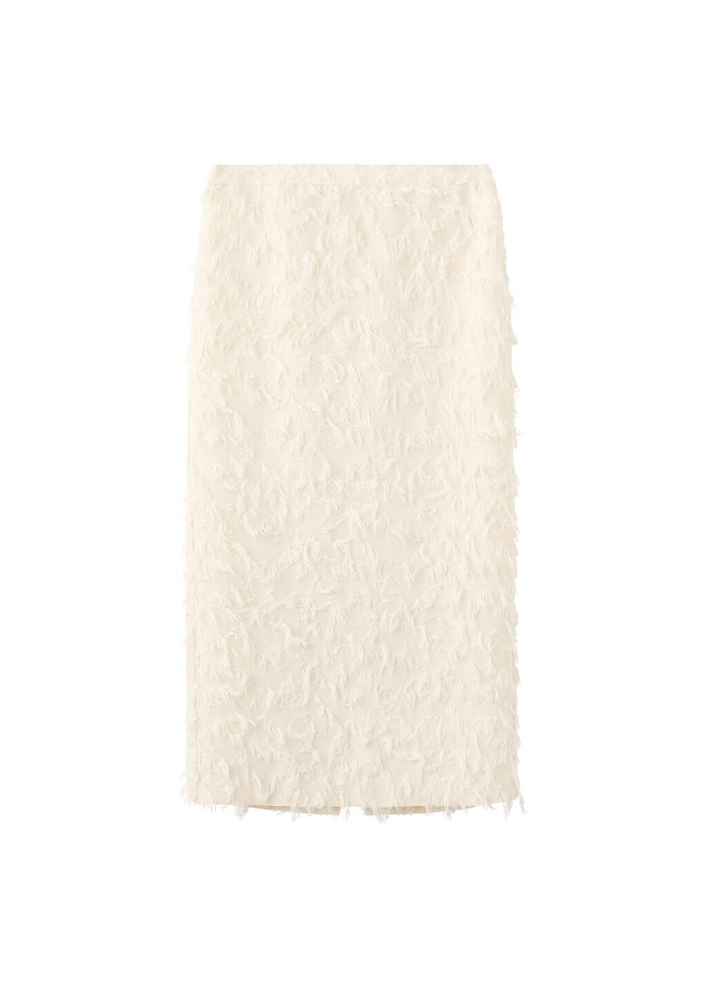 Beige Fancy Pencil Skirt, Light Beige, large image number 6