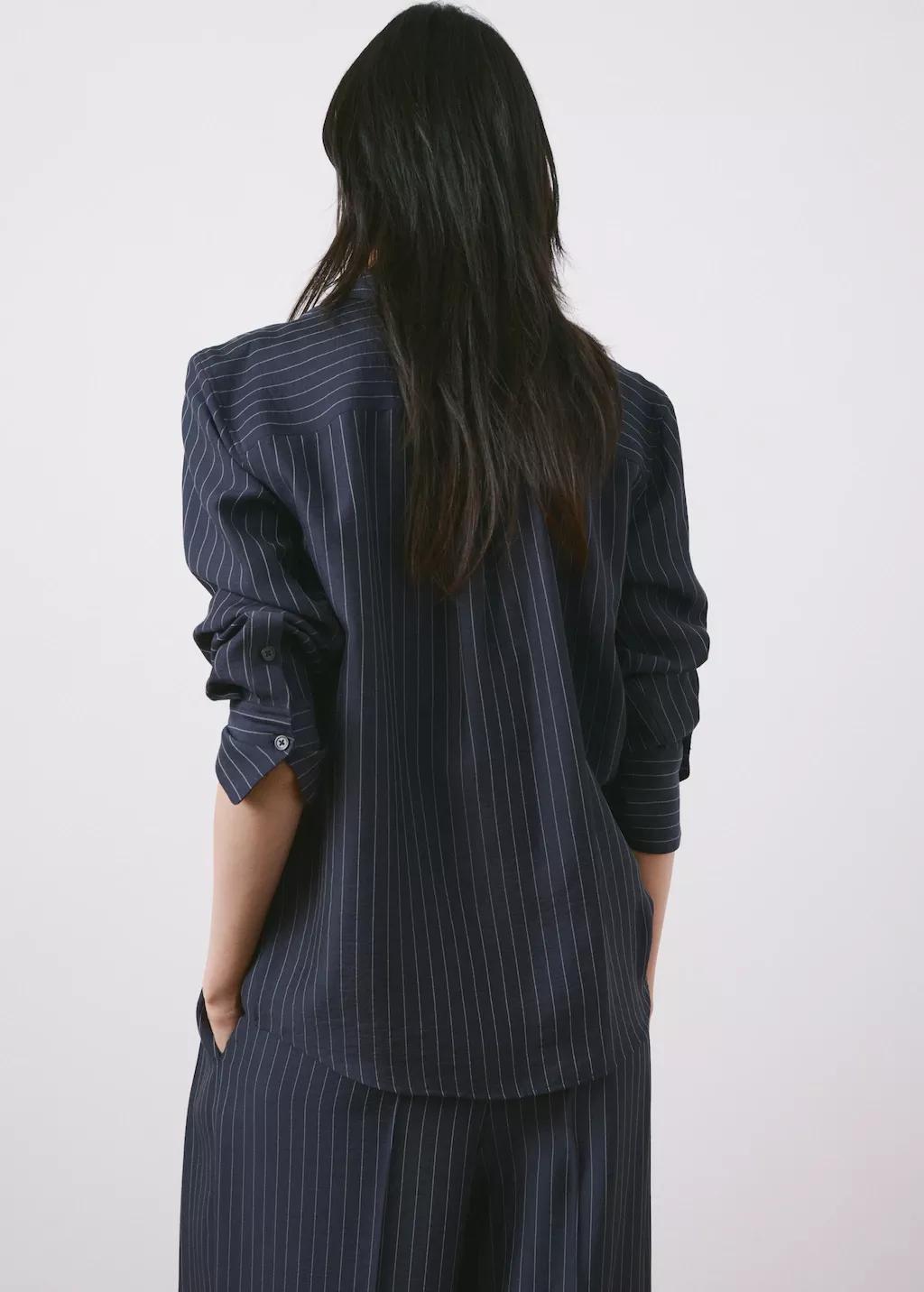 NAVY Pinstripe shirt, Navy, large image number 2