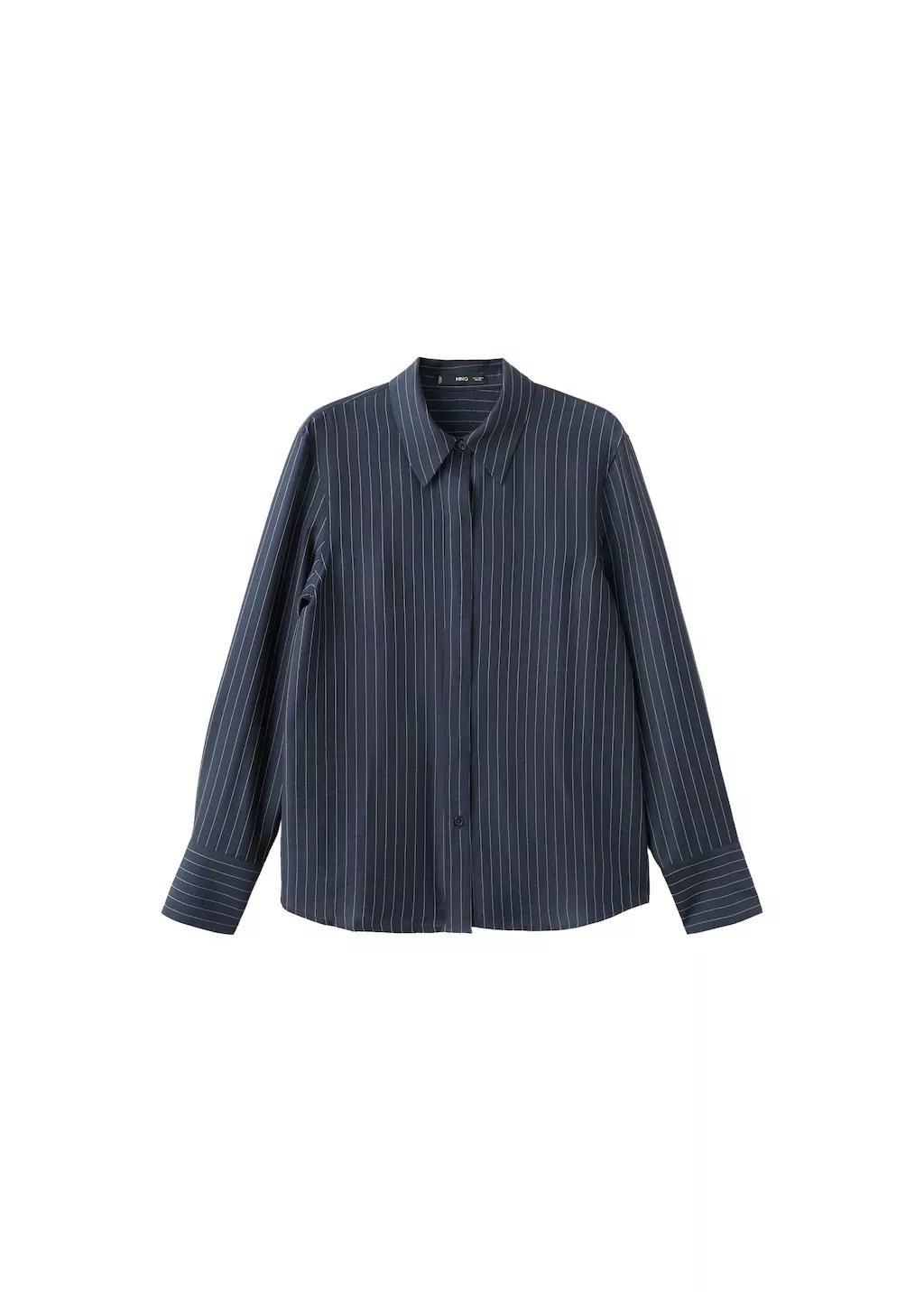 NAVY Pinstripe shirt, Navy, large image number 6