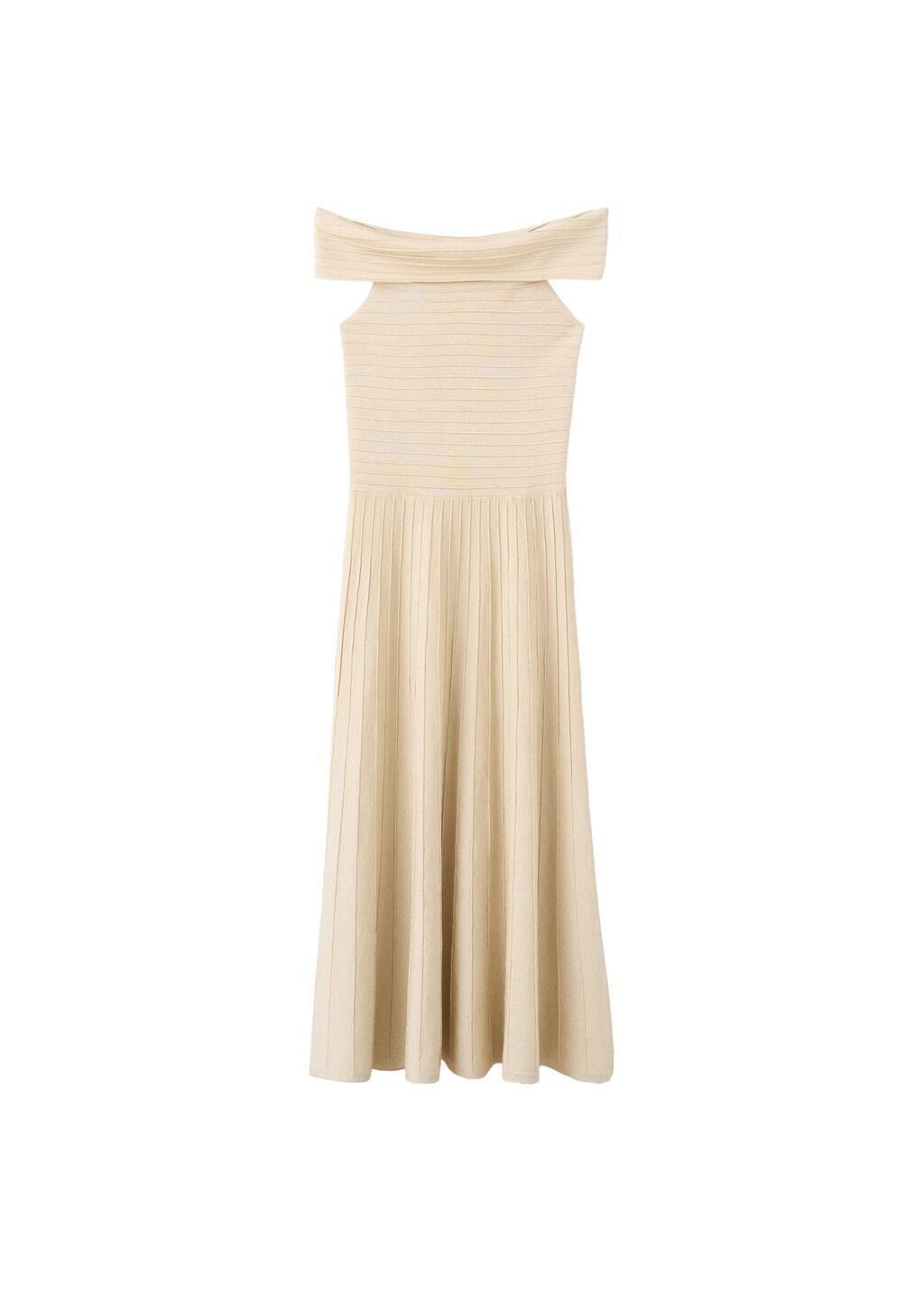 Gold Strapless Flared Dress, Gold, large image number 6