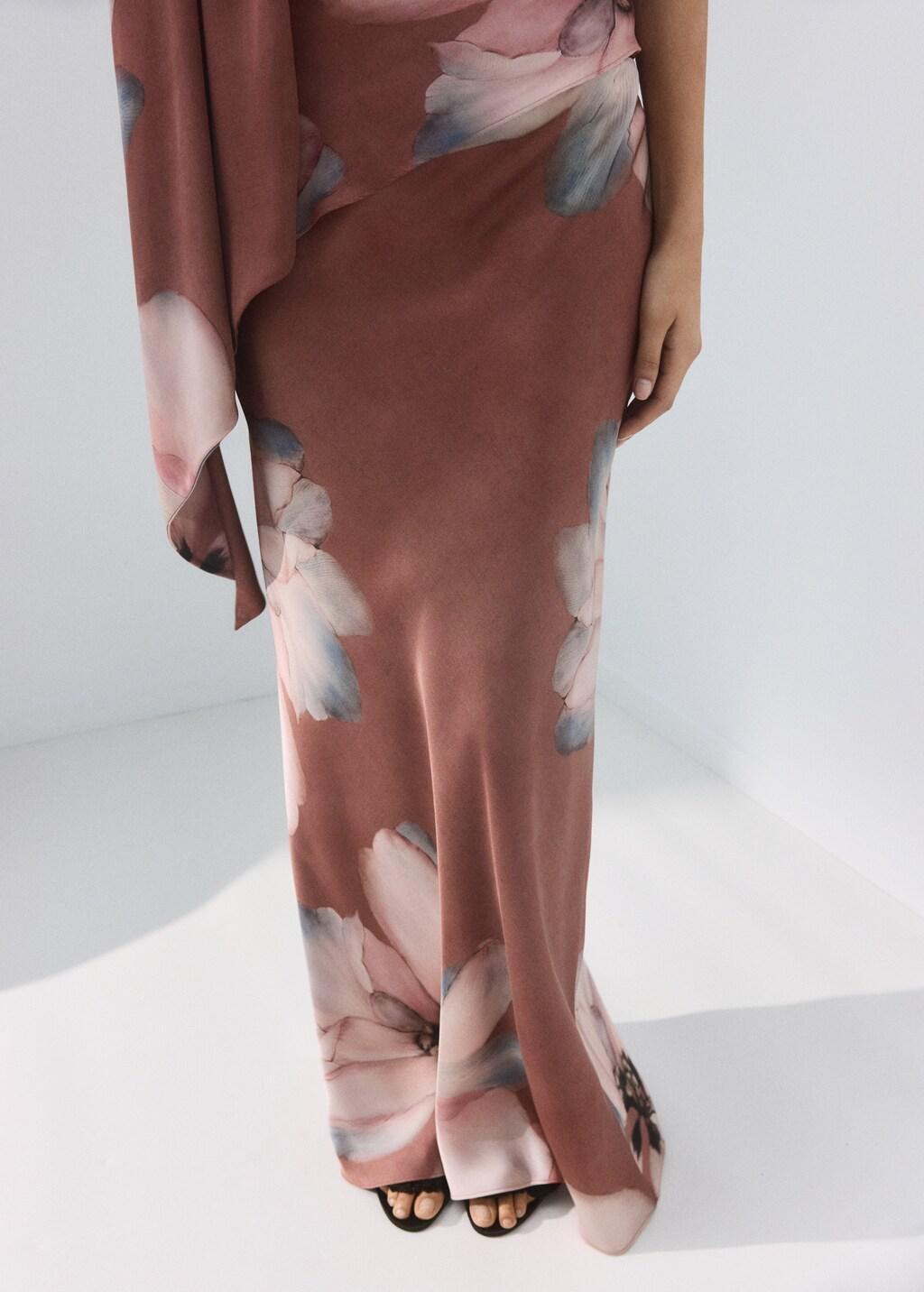 Pink Lt Pastel Floral-Print Long Skirt, Light-Pastel Pink, large image number 3