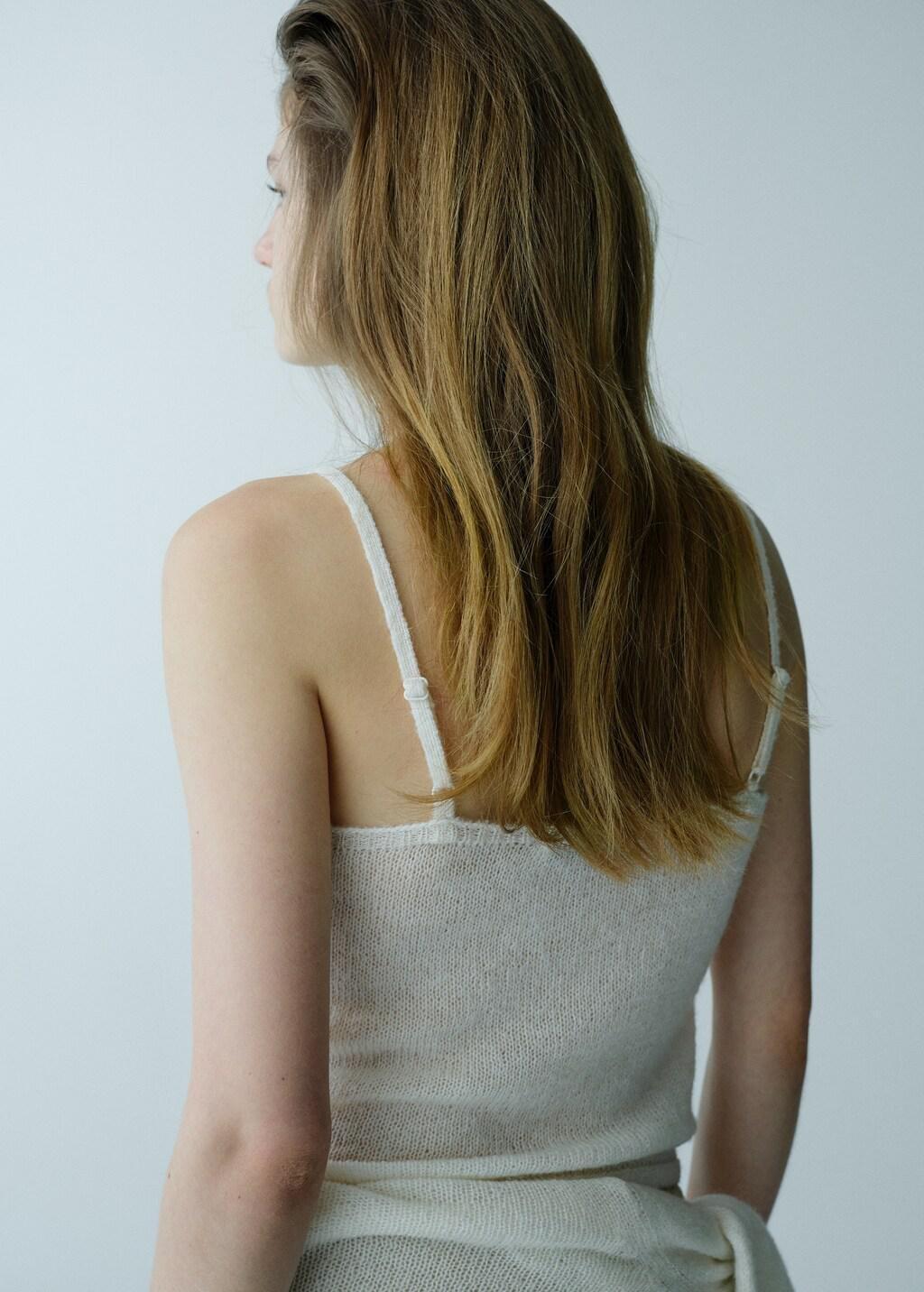 Beige Top With Lace Neck, Light Beige, medium