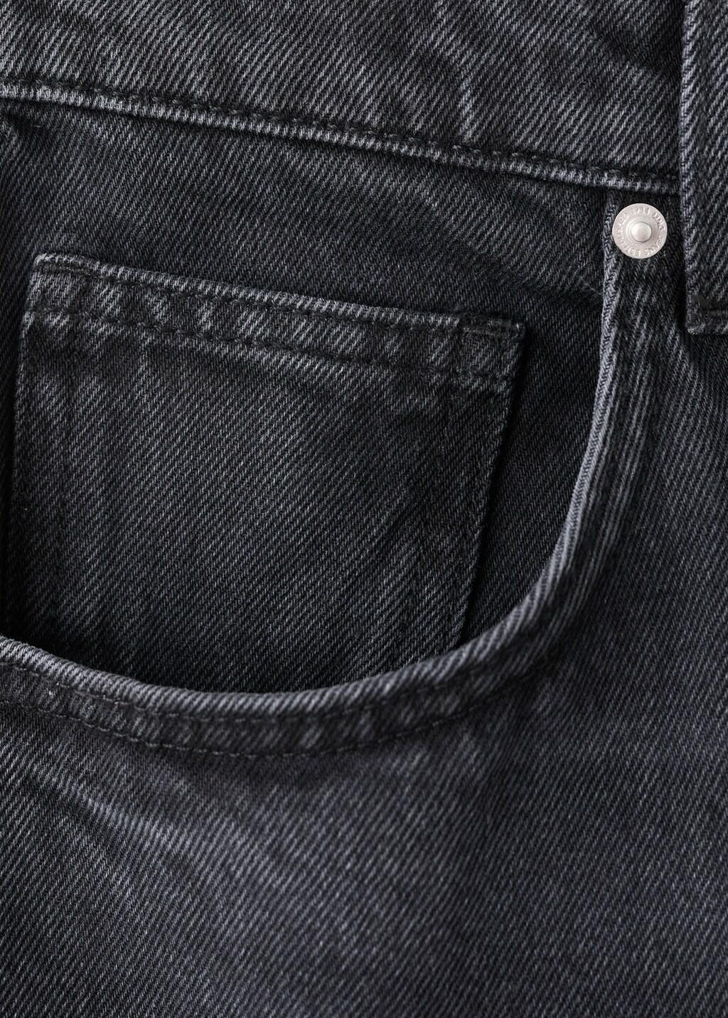 Grey Mid-Rise Straight Jeans, Open Grey, large image number 5