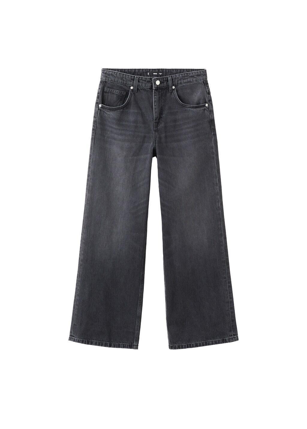 Grey Mid-Rise Straight Jeans, Open Grey, large image number 6