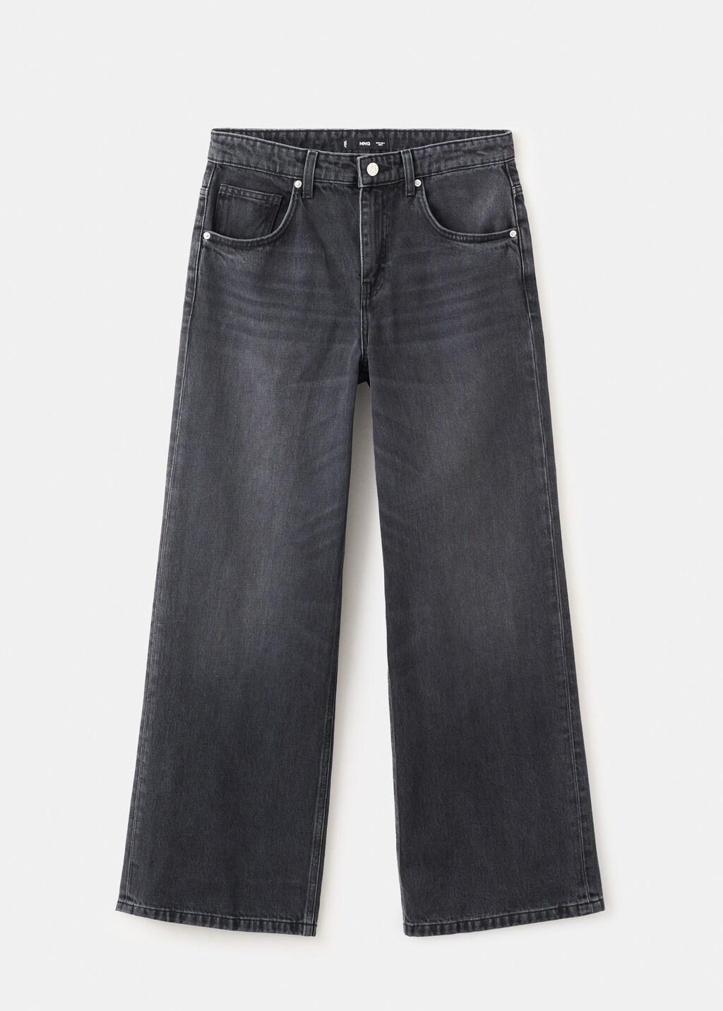 Grey Mid-Rise Straight Jeans, Open Grey, large image number 7