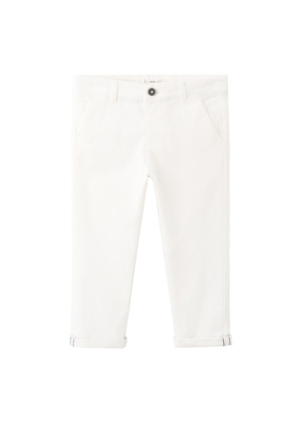 White Cotton Chinos, Baby Boy, White, large image number 1