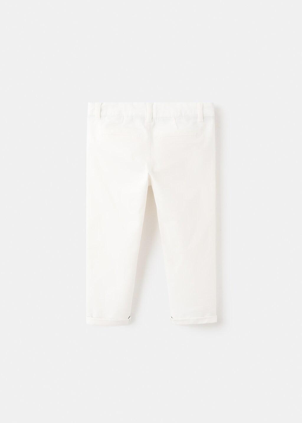 White Cotton Chinos, Baby Boy, White, large image number 2
