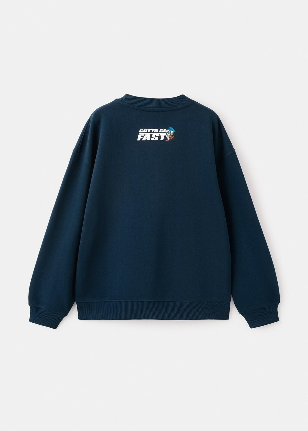 Navy Sonic Hoodie, Kids Boys, Navy, medium