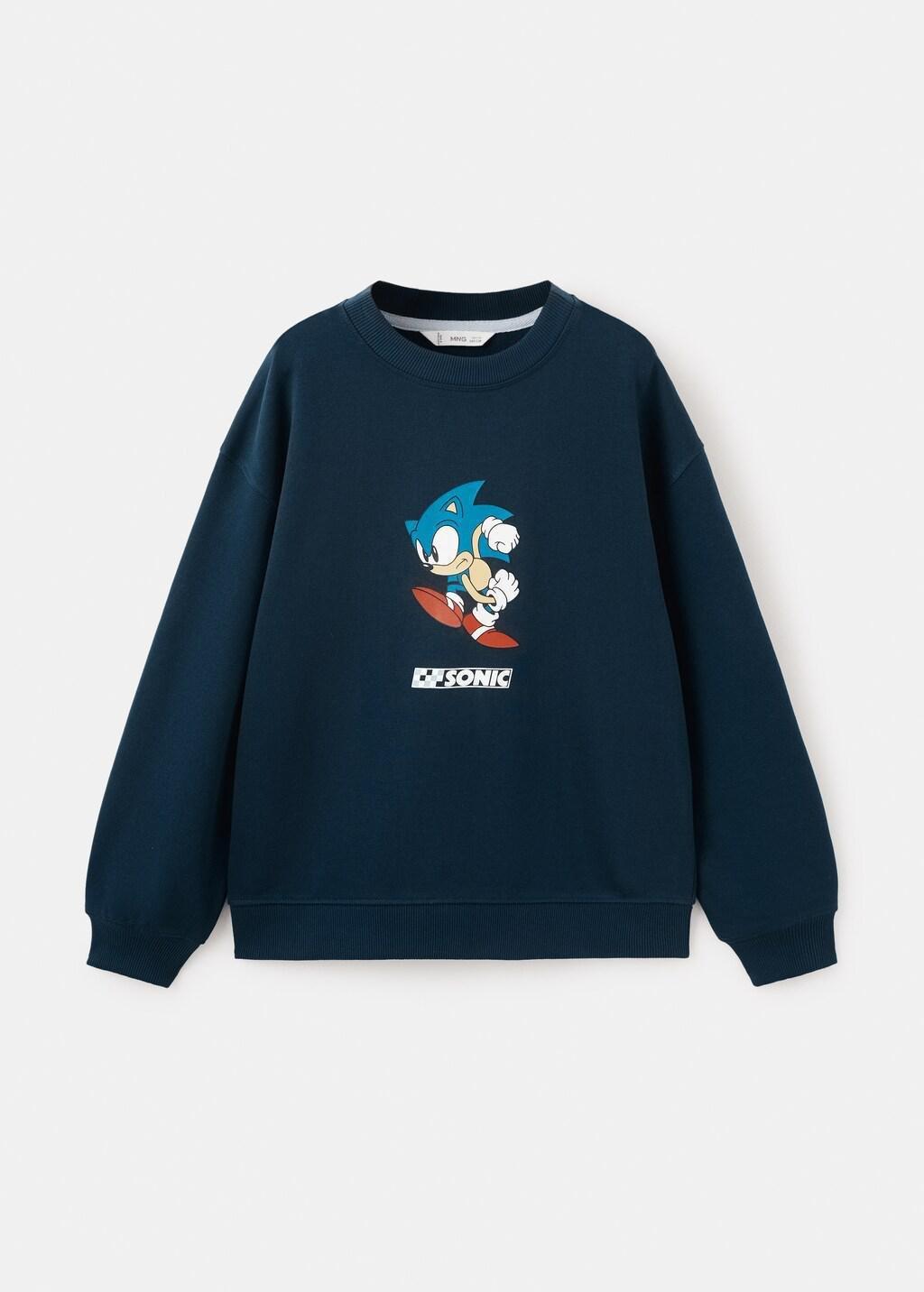 Navy Sonic Hoodie, Kids Boys, Navy, large image number 4