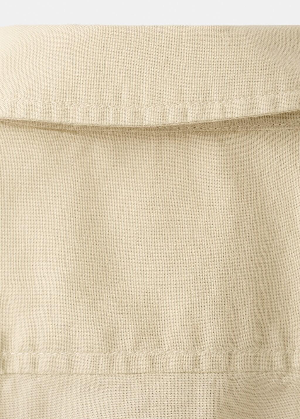 Beige Chest-Pocket Cotton Shirt, Baby Boy, Light Beige, large image number 2