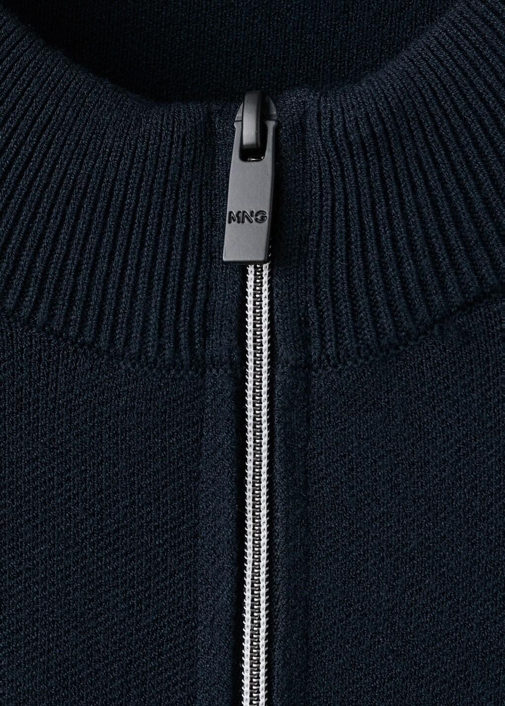 Navy Comfort Stretch Knit Cardigan, Navy, large image number 1