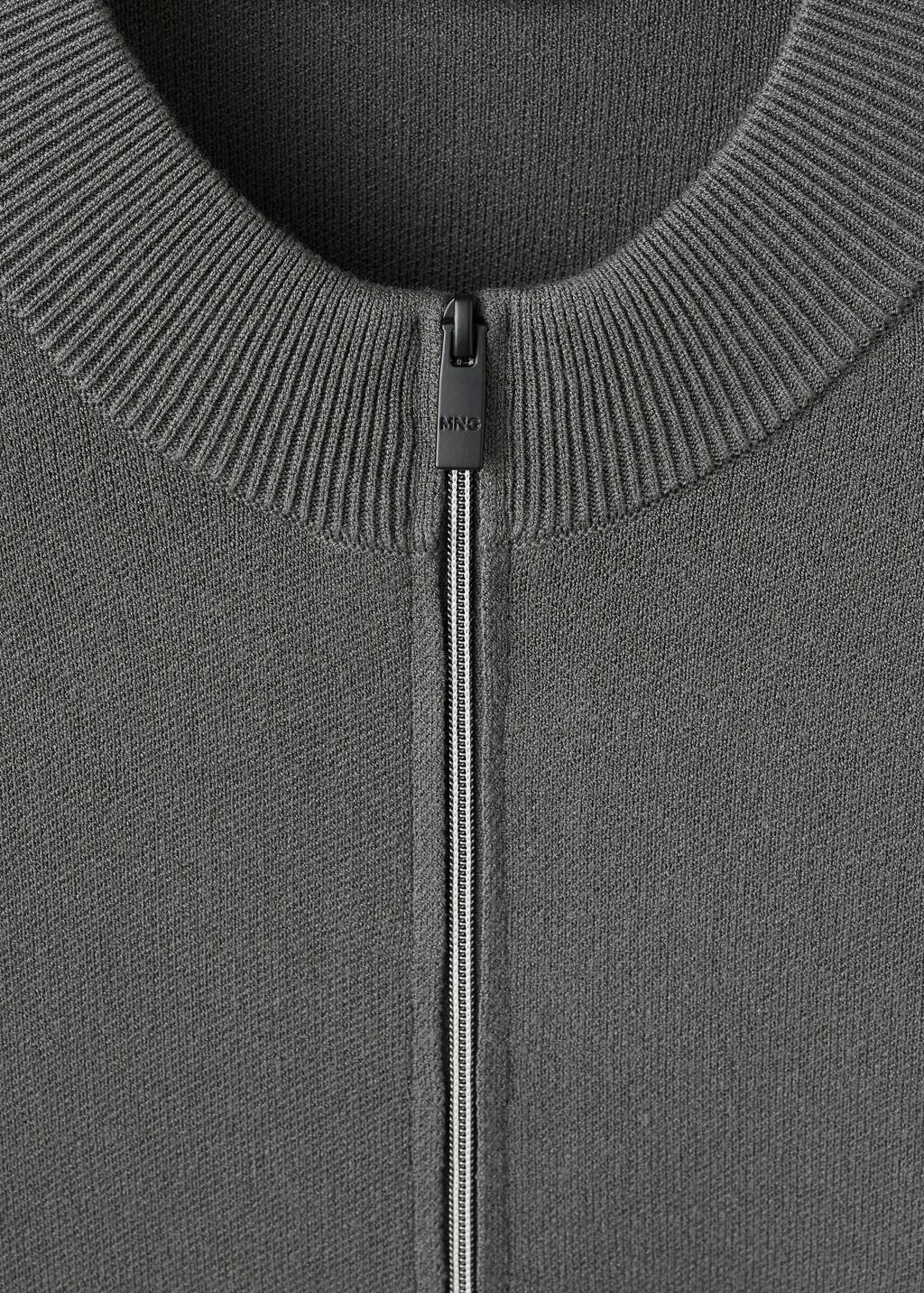 Grey Comfort Stretch Knit Cardigan, Dark Grey, large image number 1