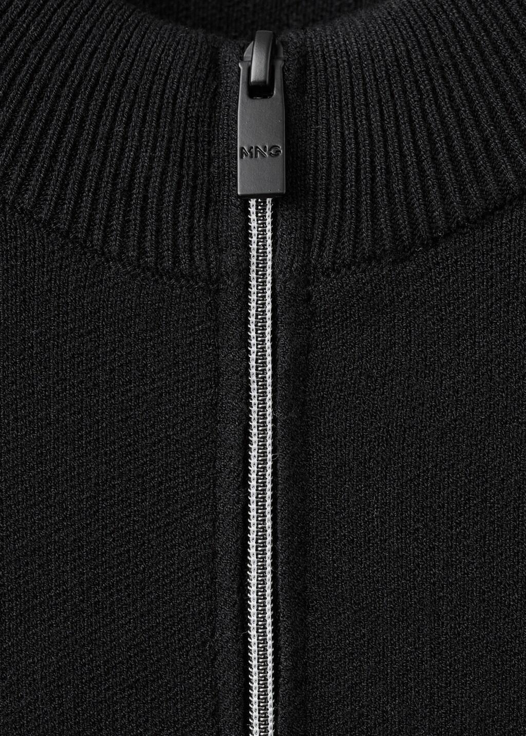 Black Comfort Stretch Knit Cardigan, Black, large image number 1