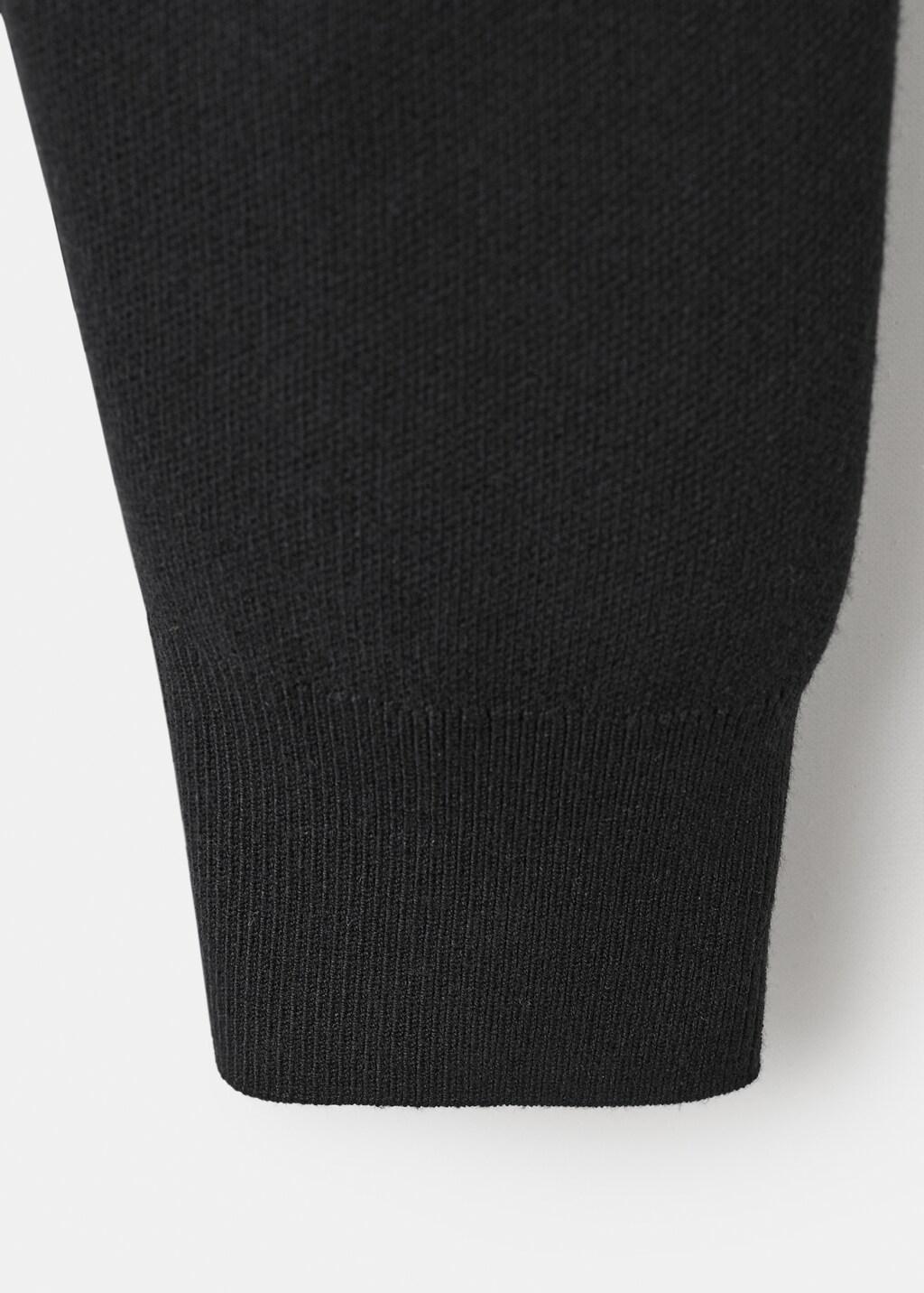 Black Comfort Stretch Knit Cardigan, Black, large image number 5