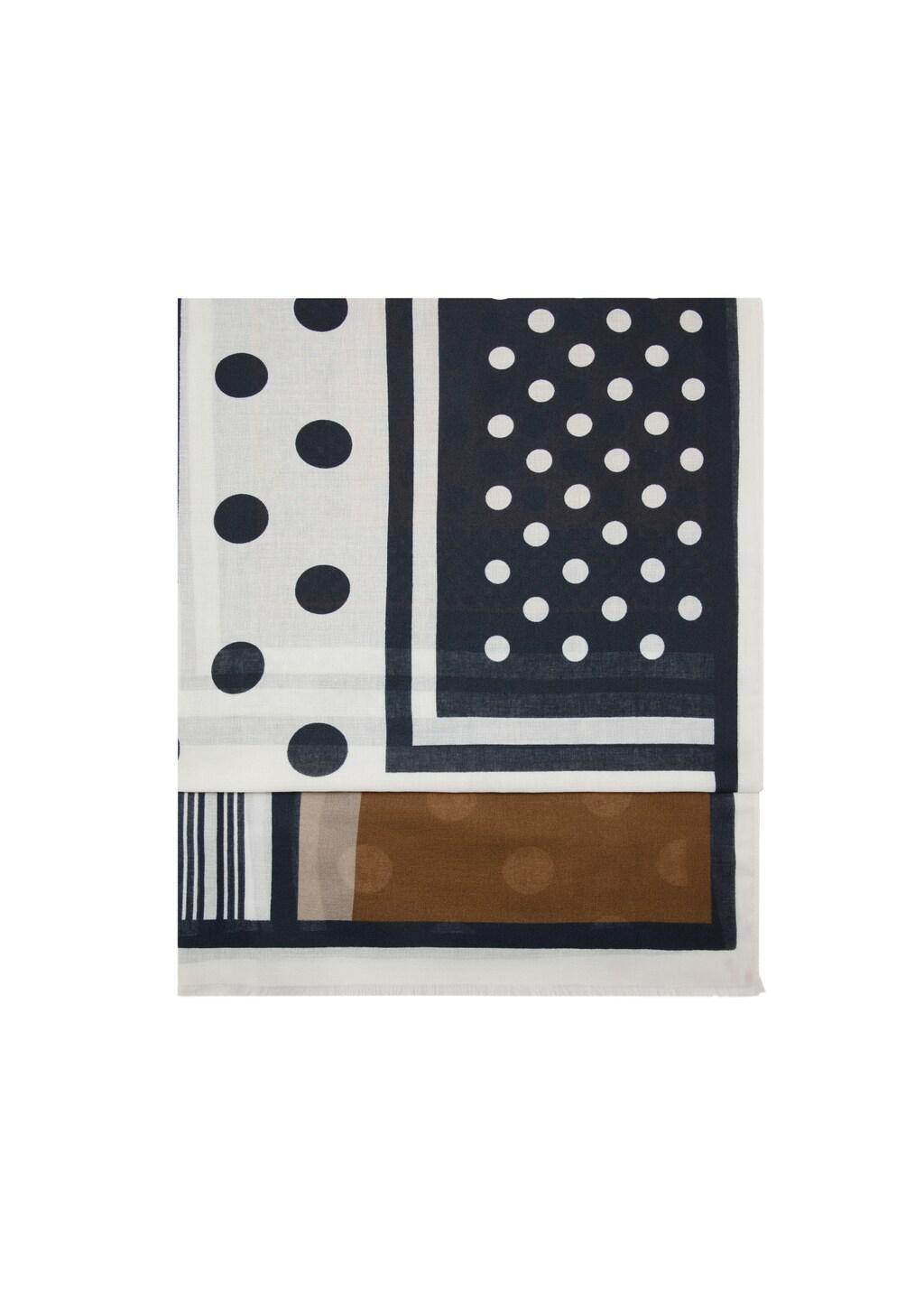 Brown Spots Print Scarf, 0201_30, large image number 1