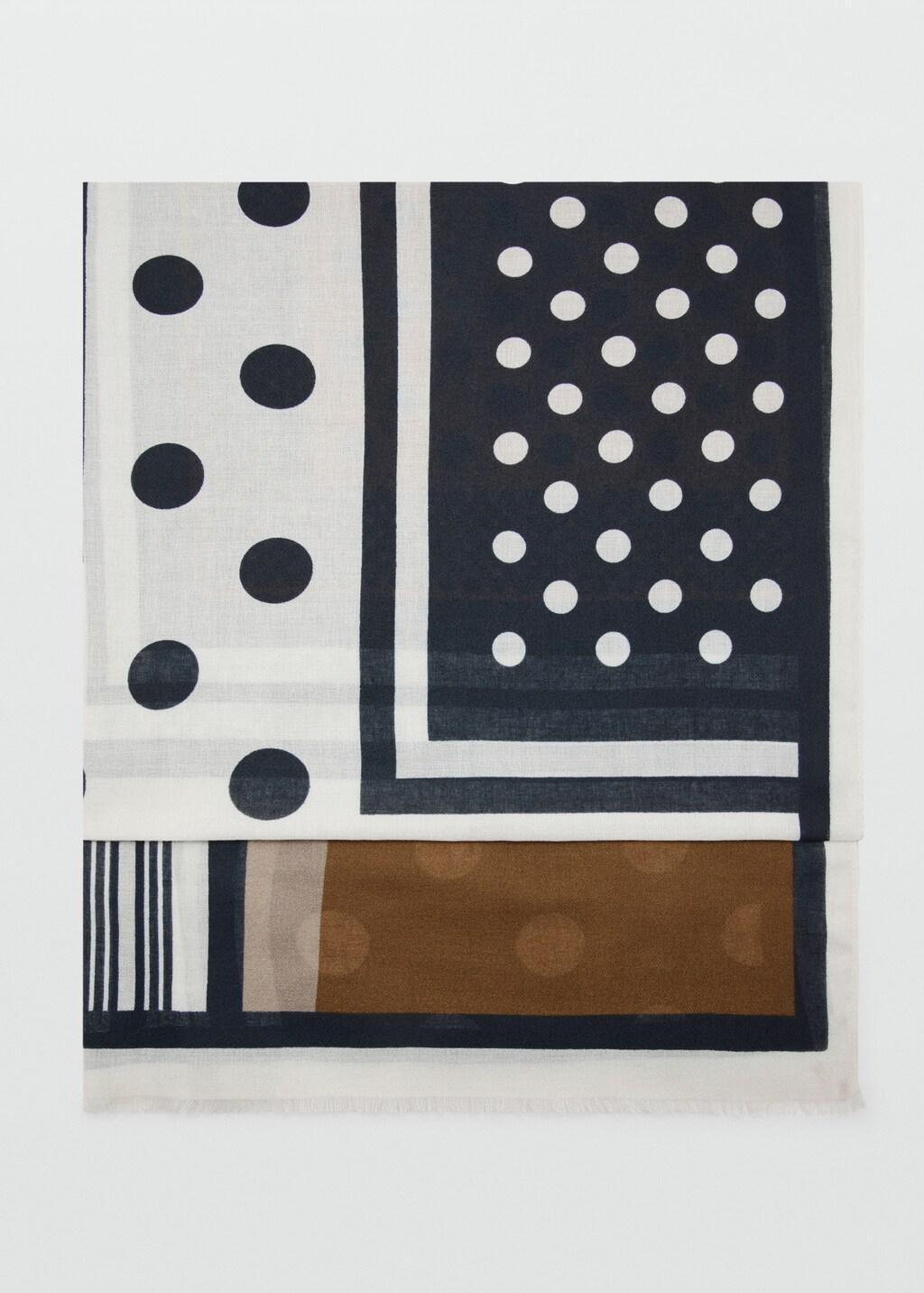 Brown Spots Print Scarf, 0201_30, large image number 2