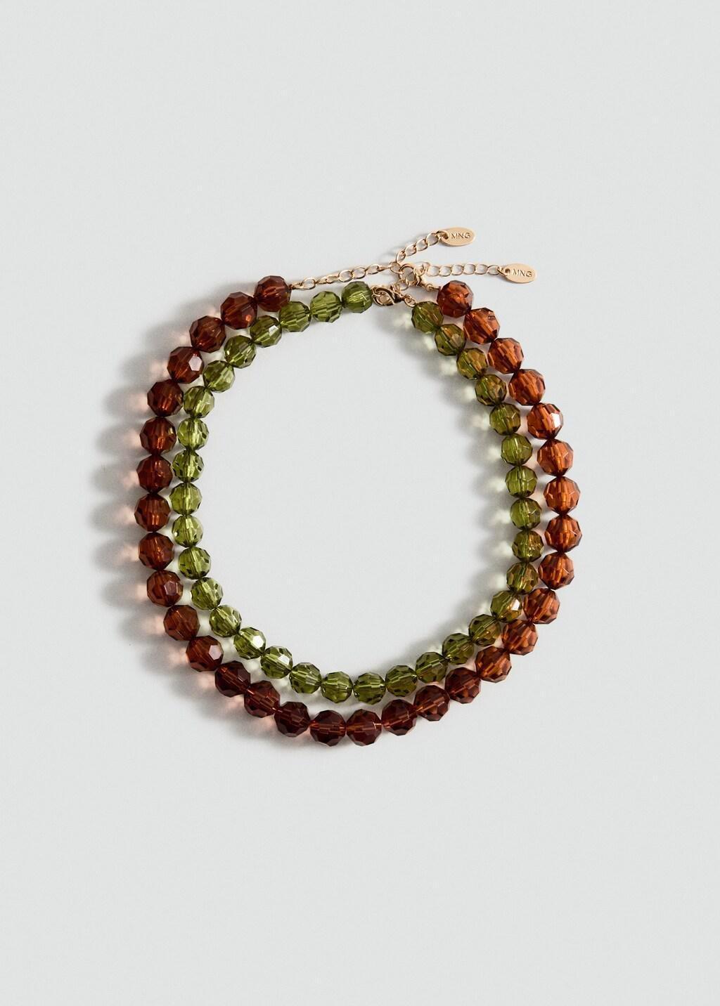 BROWN Set 2 combined necklaces, Brown, large image number 5