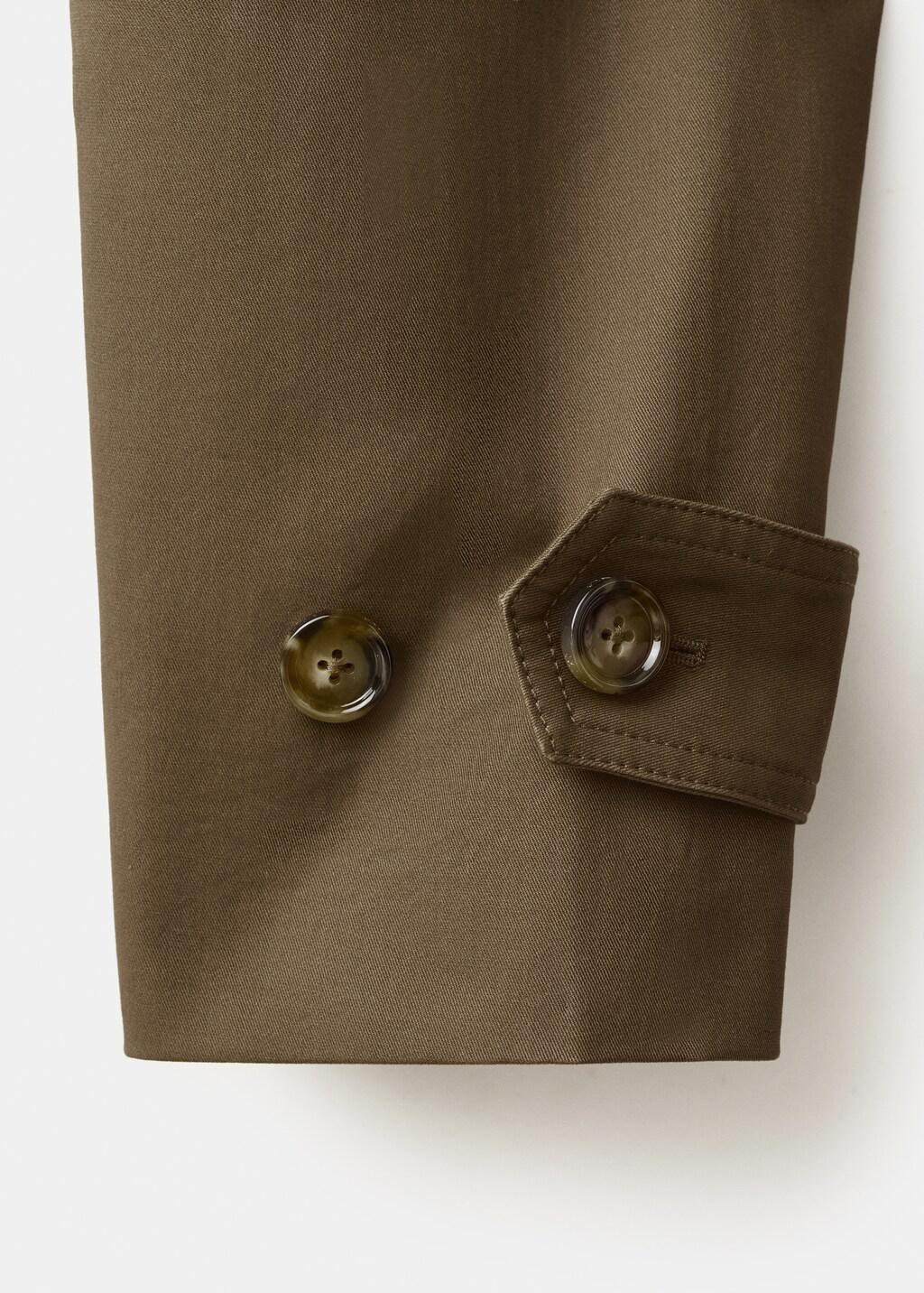 MEDIUM BROWN Funnel neck belted trench coat, Medium Brown, large image number 1