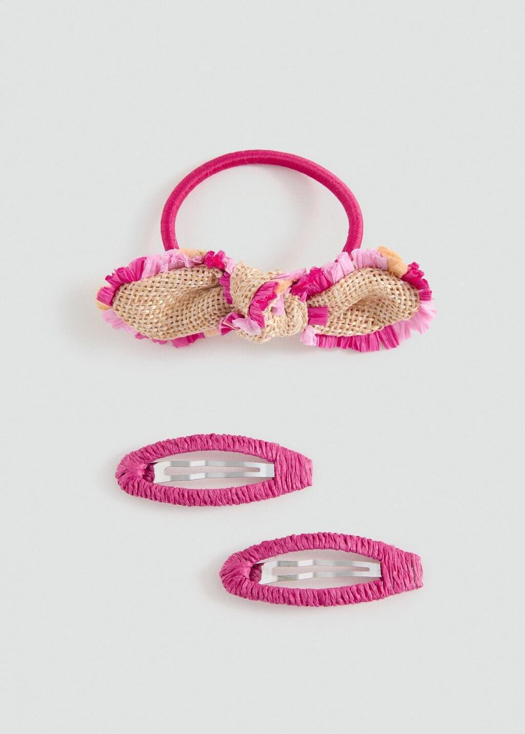 Brown Lt Pastel Pack Of Rubber Bands And Clips, Kids Girl, Light Pastel Brown, large image number 2