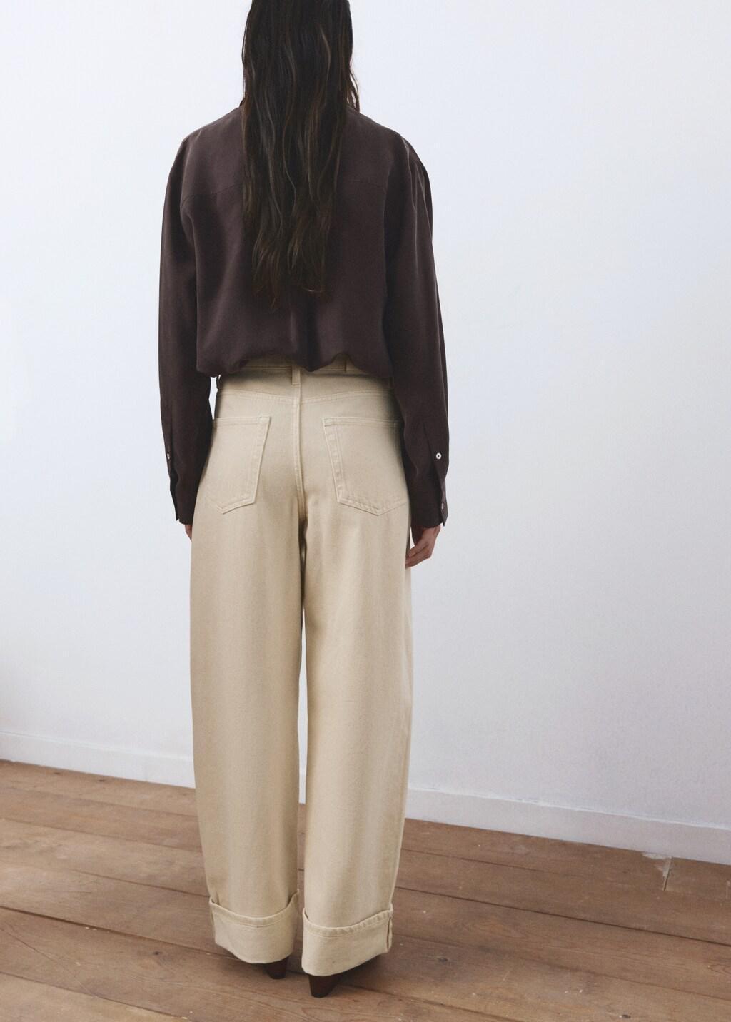 Yellow Balloon Jeans With Rolled-Up Hem, 0201_10, large image number 2