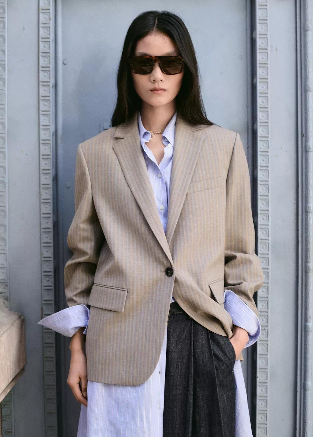 Blue Wide Leg Denim Trousers With Belt Loops, Open Blue, large image number 4