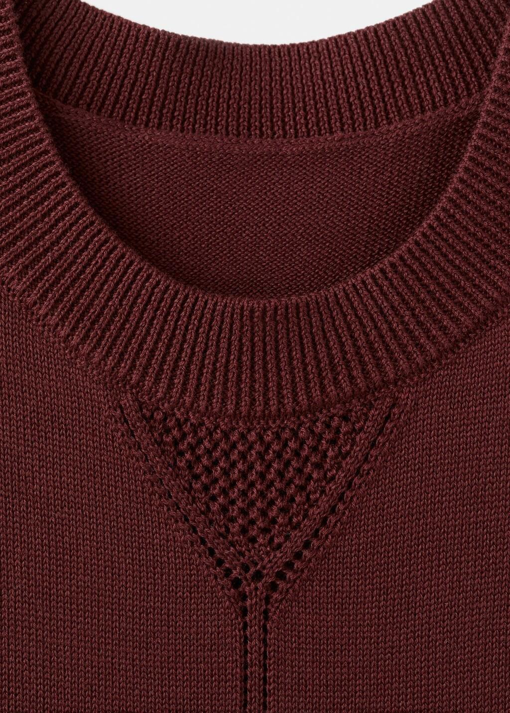 Red Knit Midi Dress, Dark Red, large image number 1