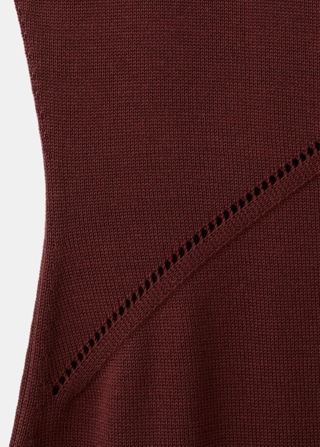 Red Knit Midi Dress, Dark Red, large image number 5