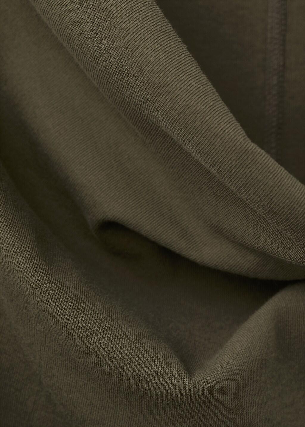 Khaki Fitted Top With Draped Neckline, Beige - Khaki, medium