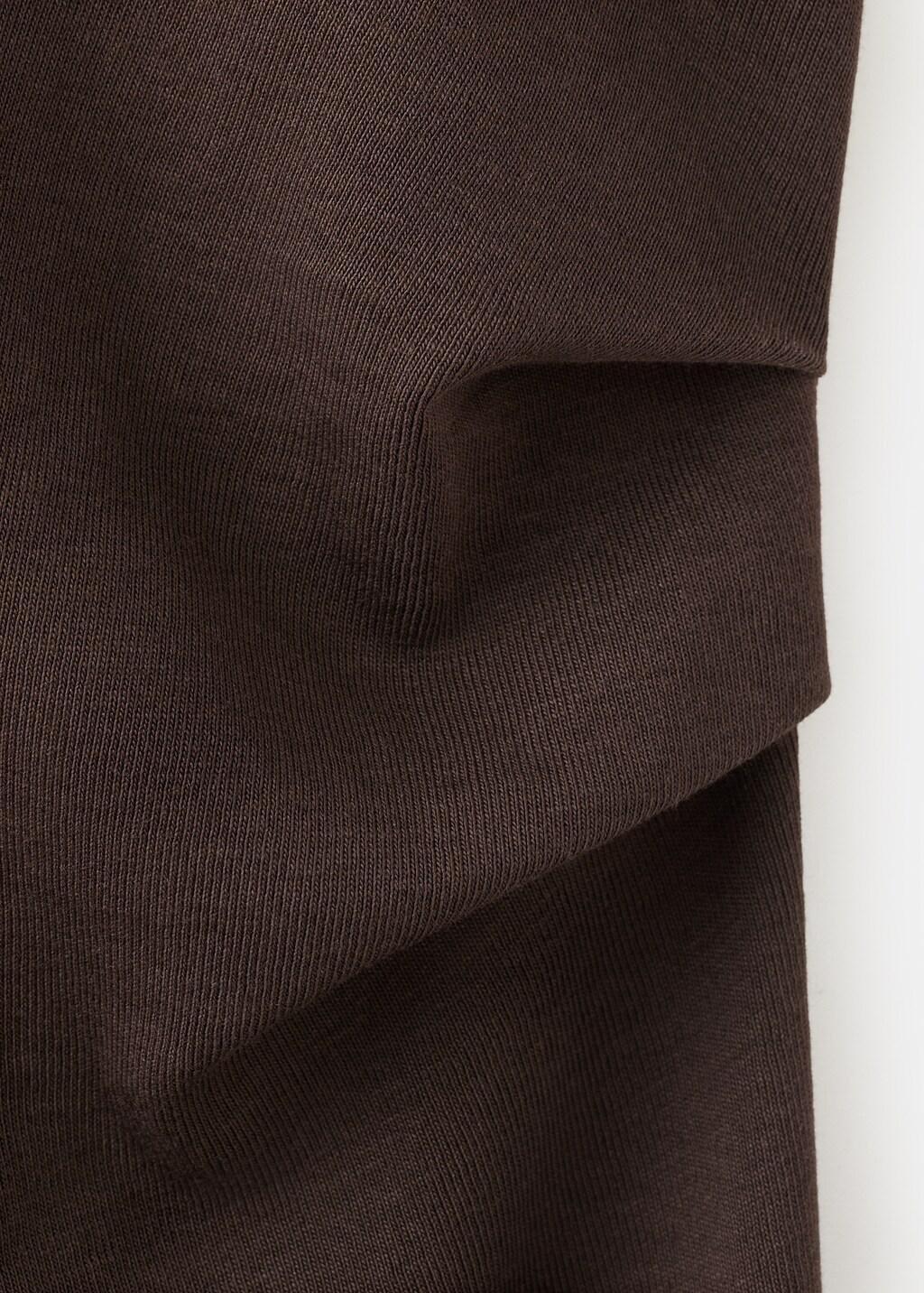 Brown Midi-Dress With Draped Detail, Brown, large image number 1