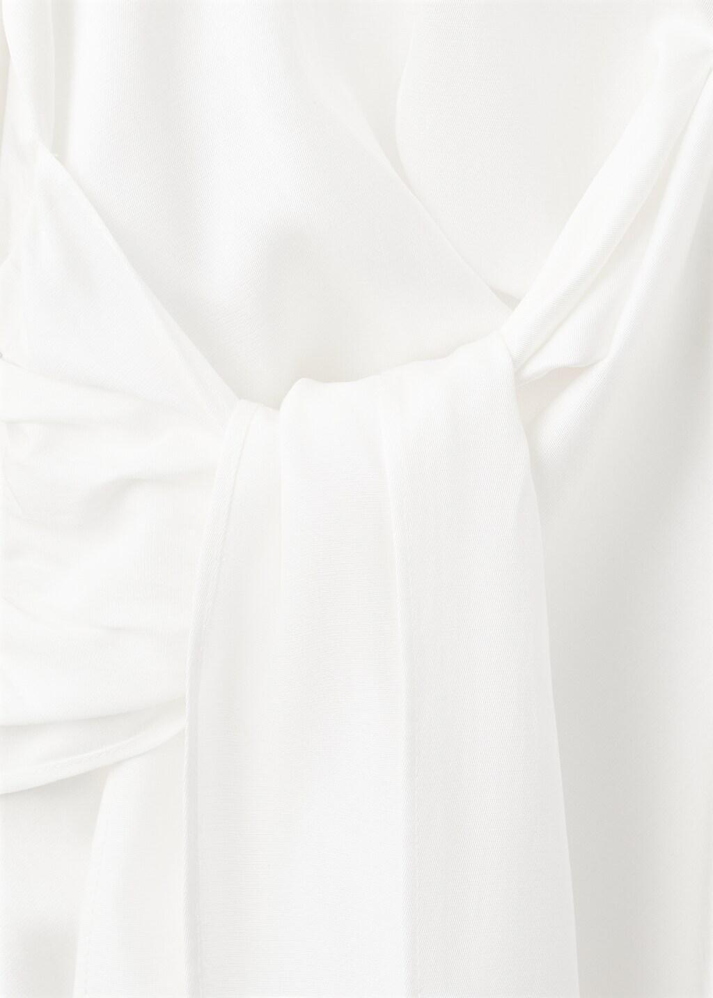 White Side Knot Blouse, Natural White, large image number 1