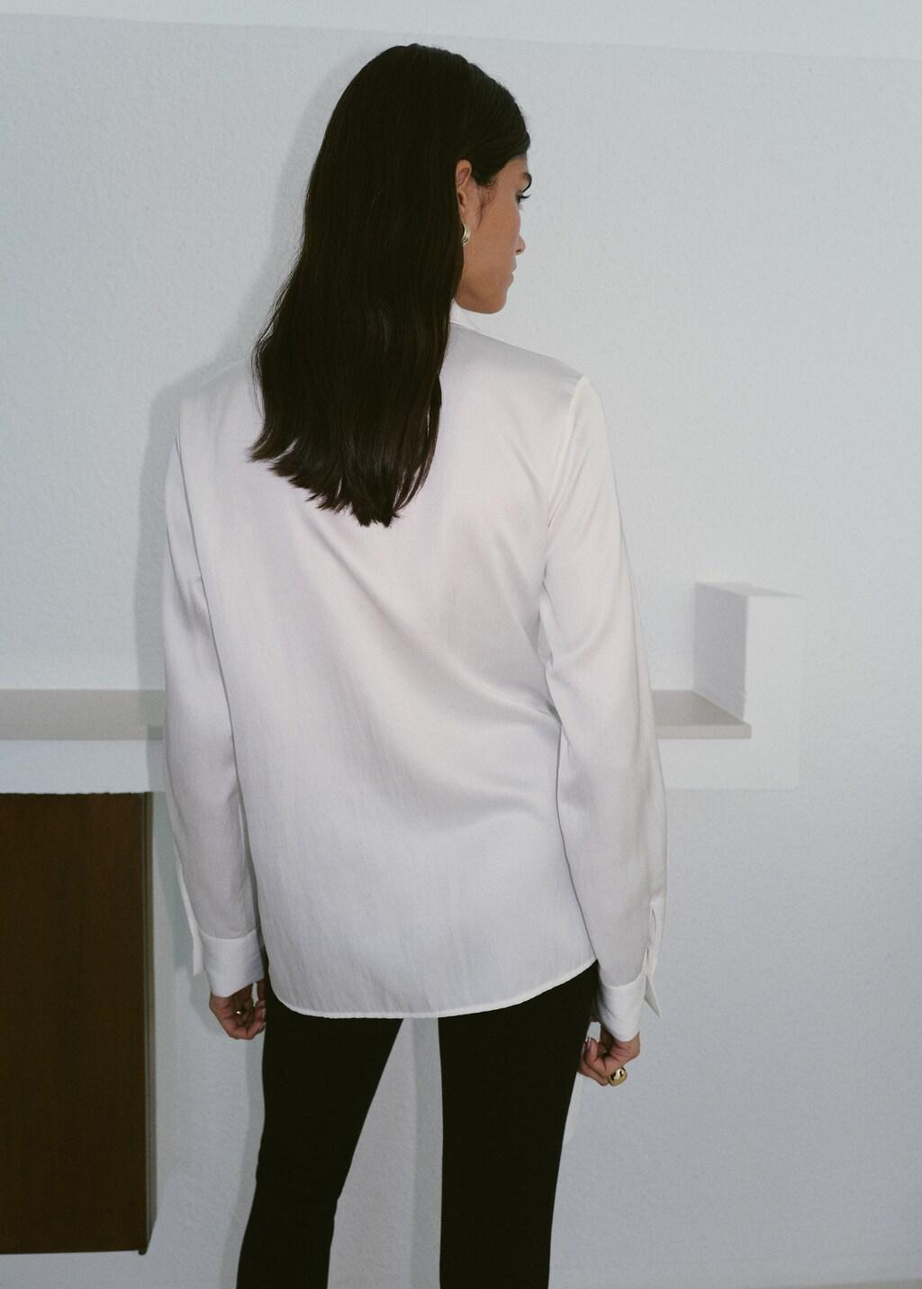 White Side Knot Blouse, Natural White, large image number 2