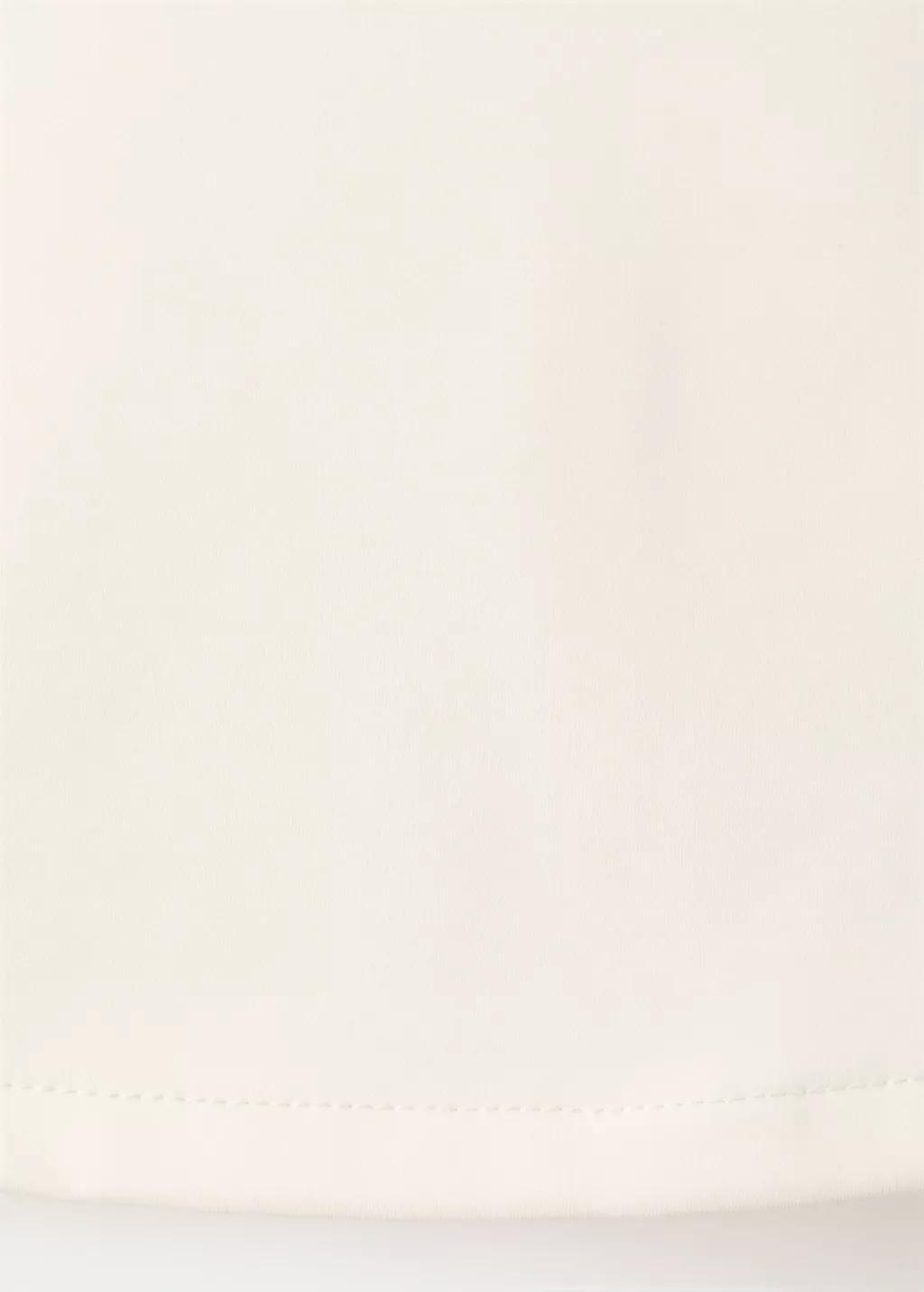 Beige Fitted V-Neck Top, Light Beige, large image number 4