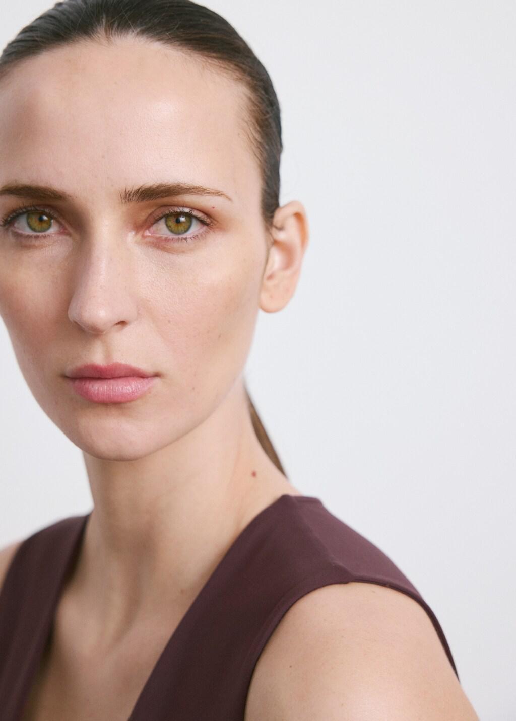 Fitted V-neck top, Dark Red, large image number 4