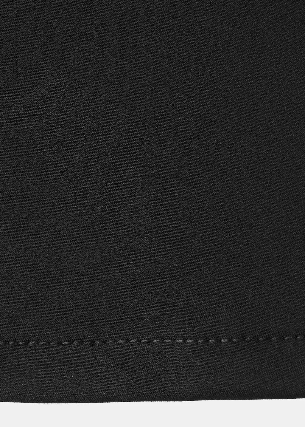 Black Fitted V-Neck Top, Black, large image number 5