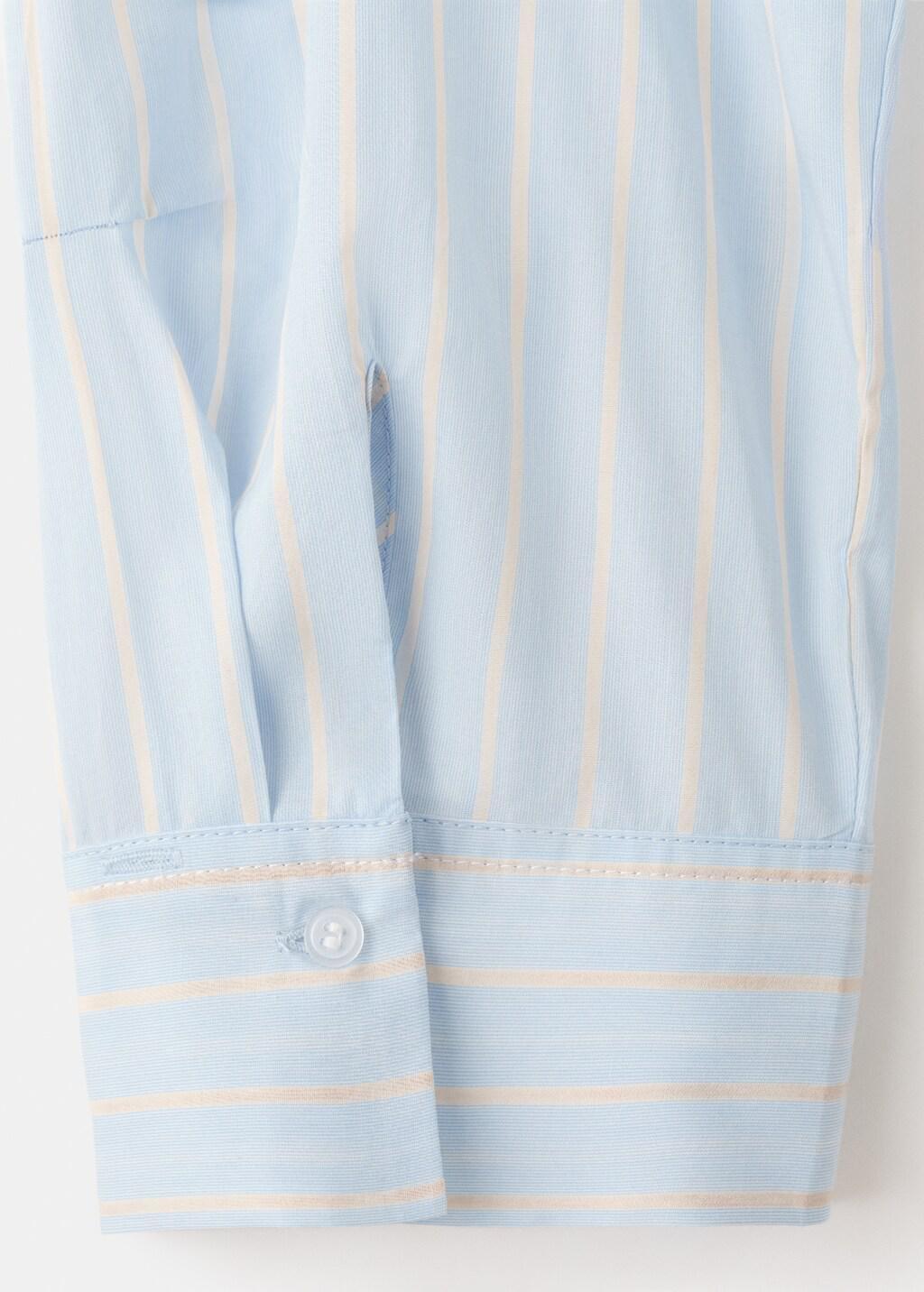 Blue Lt Pastel Striped Cotton Shirt, Light-Pastel Blue, large image number 5