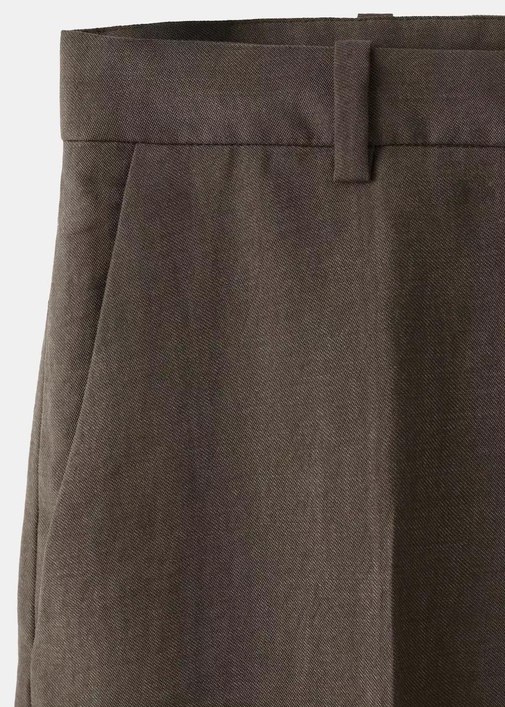 Brown Mid-Rise Lyocell Trousers, Dark Brown, large image number 5