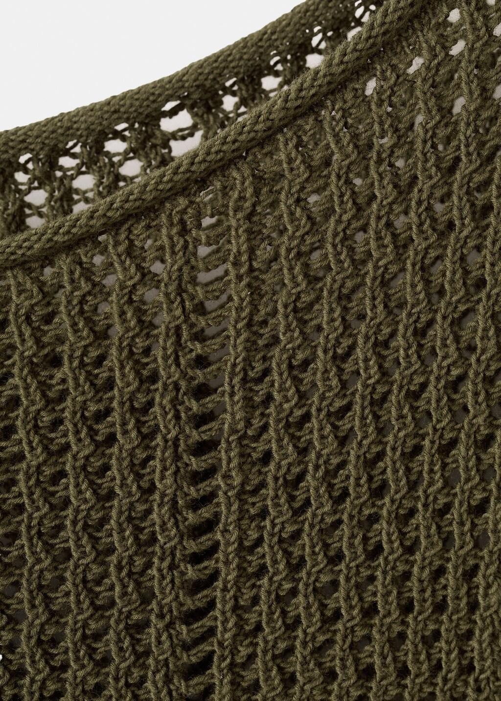Khaki Knitted Ribbed Sweater, 0201_37, large image number 1