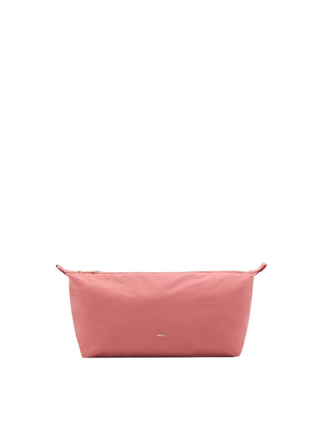 Pink Quilted Toiletry Bag With Logo, Pink, large image number 2