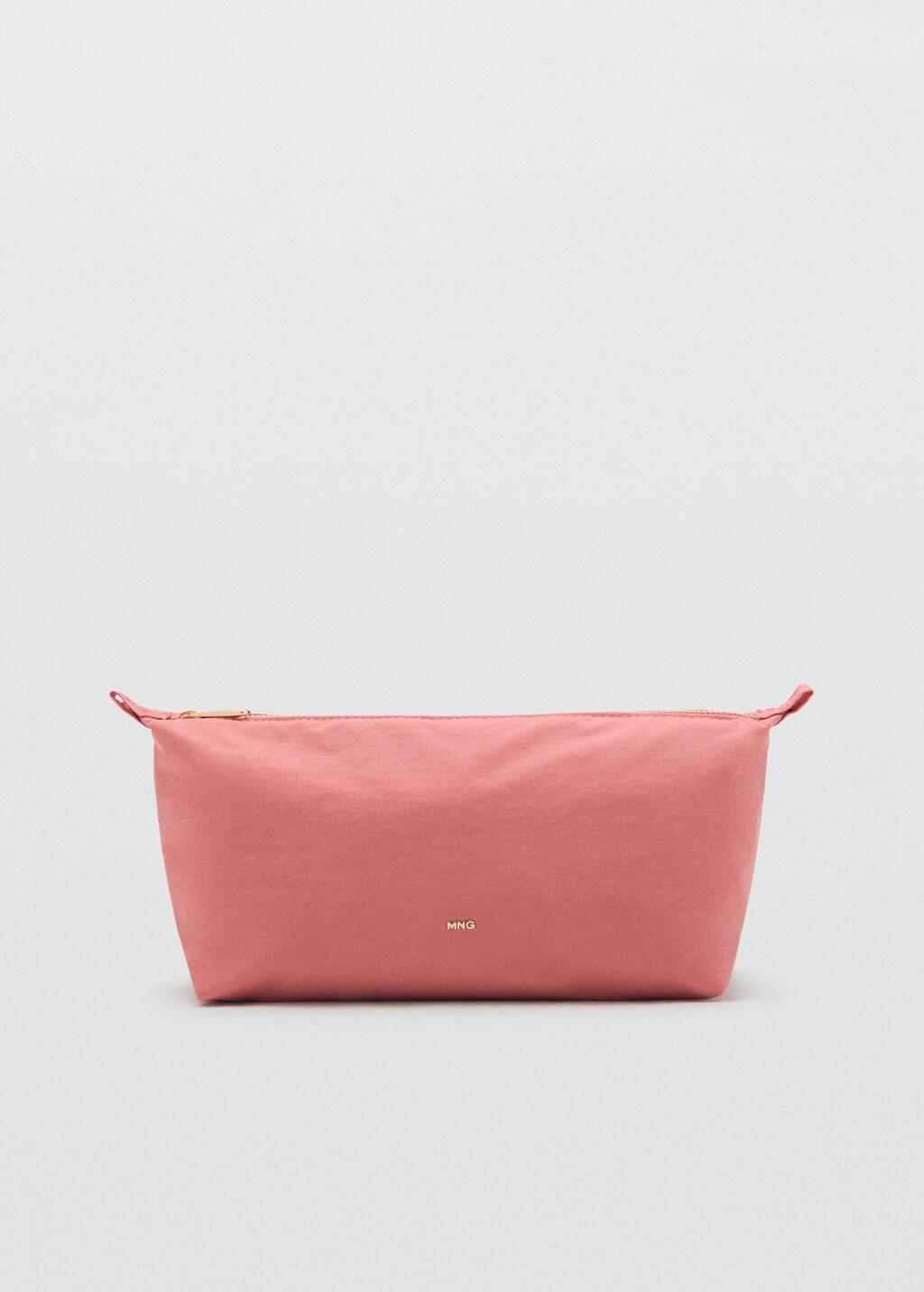 Pink Quilted Toiletry Bag With Logo, Pink, large image number 3