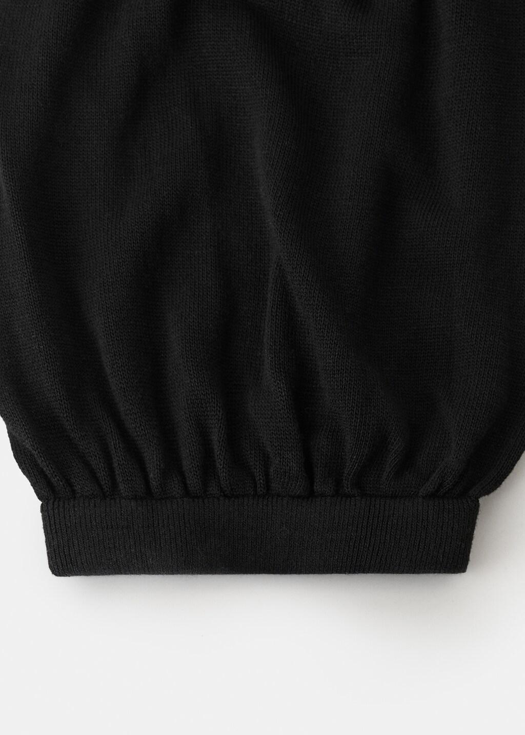 Black Baggy Knit Trousers, 0201_99, large image number 1