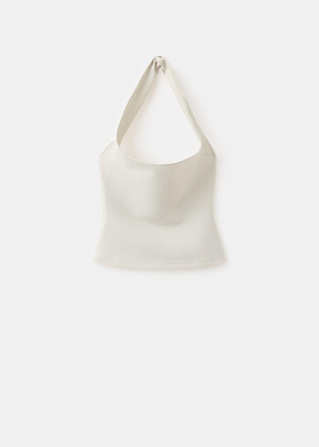 White Strapless Fitted Top, White, large image number 8