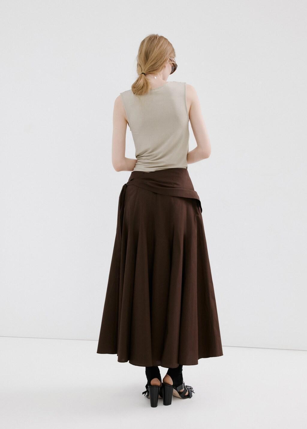 Grey Lt Pastel Draped Fitted T-Shirt, Light Pastel Grey, medium